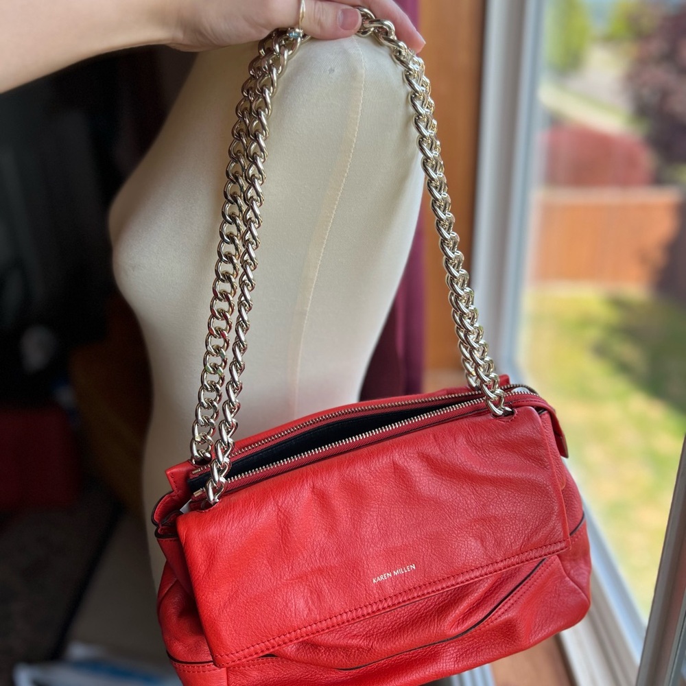 Karen Millen Vibrant Red Shoulder Bag